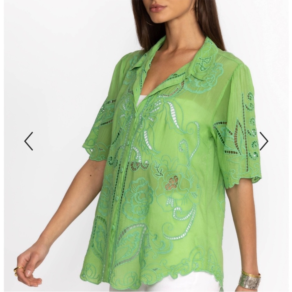 Johnny Was CHRYSSIE BUTTON UP BLOUSE